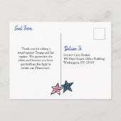 Dank u senator Cory Booker Gepersonaliseerd Briefkaart (Achterkant)