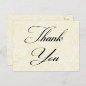 Dank u Shabby Chic Tan Post Kaart (Voorkant / Achterkant)