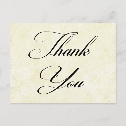 Dank u Shabby Chic Tan Post Kaart (Voorkant)