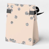 Dank u Silver 21st Verjaardag Confetti Blush Roos Bedankdoosjes (Achterkant)