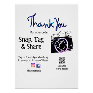 Dank u snap label delen mediacamera toevoegen soci perfect poster