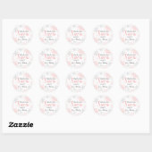 Dank u SNEEUW Veel winter ONEderland roze sneeuw Ronde Sticker (Vel)
