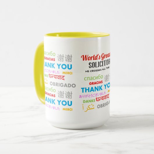 Dank u SOLICITOR - werelden het grootste bedankt m Mok (Voorkant links)