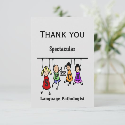 Dank u spectaculaire woordspreker Patholoog Bedankkaart (Staand voorkant)