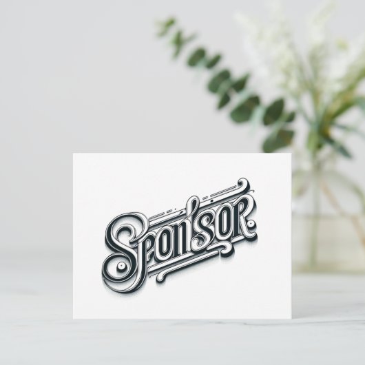 Dank u Sponsor NA AA 12 stap briefkaart (Staand voorkant)