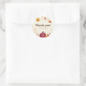 Dank u Sticker - Autumn Leaves Design voor Pack (Tas)