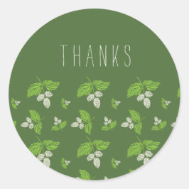 Dank U Sticker, gunst sticker, envelopzegel Ronde Sticker