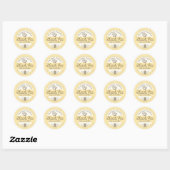 Dank u Sticker met Bee Honey Apiary Business (Vel)