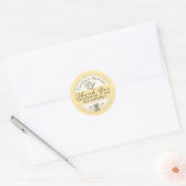 Dank u Sticker met Bee Honey Apiary Business (Envelop)