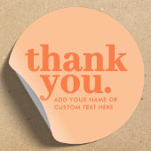 Dank u, Sticker | Retro Perzik Sinaasappel