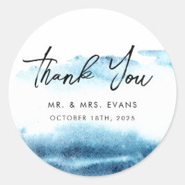 Dank u Sticker voor een moderne bruiloft.