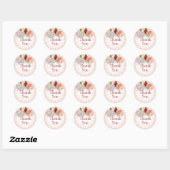 Dank u Stickers Coral Pink Floral (Vel)