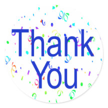 Dank u Stickers met Streamers