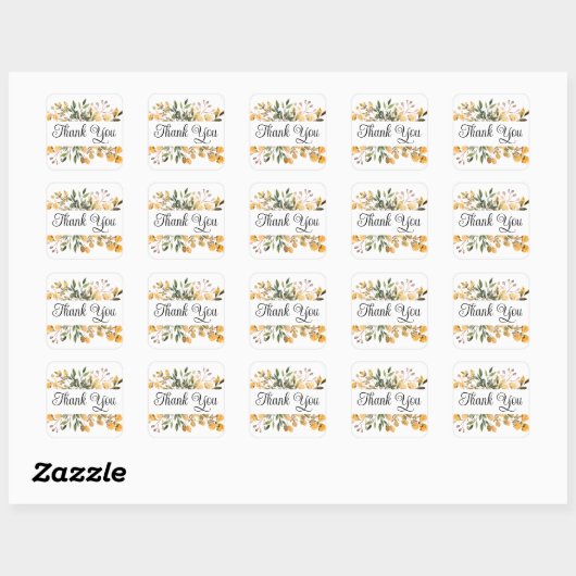 Dank u stickers of envelopzegels (Vel)