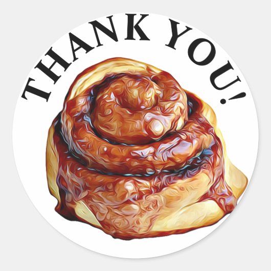 Dank u Sticky Bun Cinnamon Roll Stickers (Voorkant)