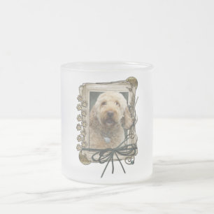 Dank u - Stone Paws - GoldenDoodle Matglas Koffiemok