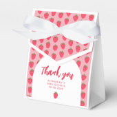 Dank u Strawberry Baby shower Favor Box Bedankdoosjes (Voorkant Zijde)