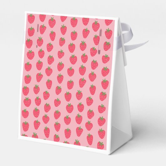 Dank u Strawberry Baby shower Favor Box Bedankdoosjes (Achterkant)
