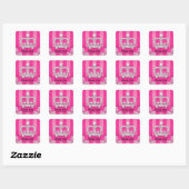 Dank u Stripes Sticker Sieraden Roze Kroon (Vel)