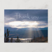 Dank u Sun Rays Lakeshore Storm Clouds Briefkaart (Voorkant)