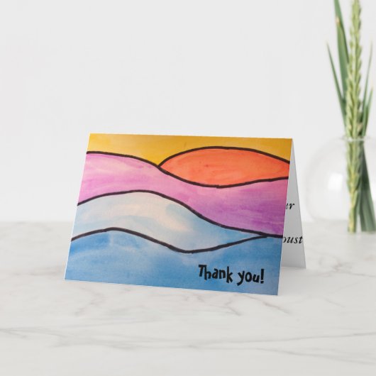 Dank u - Sunset Marcel Proust Bedankkaart (Voorkant)