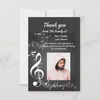 Dank U Sympathie Muziek Musicus Kaart