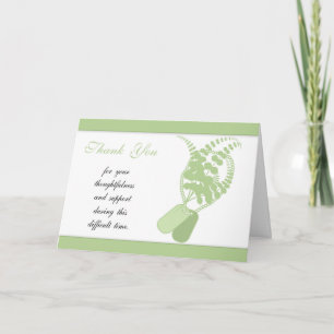 Dank u Sympathie, Verlies van Militaire Militair/ Bedankkaart