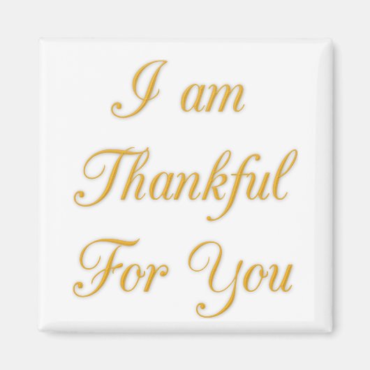 Dank u Tekst citaat Art Print Design Magneet (Voorkant)