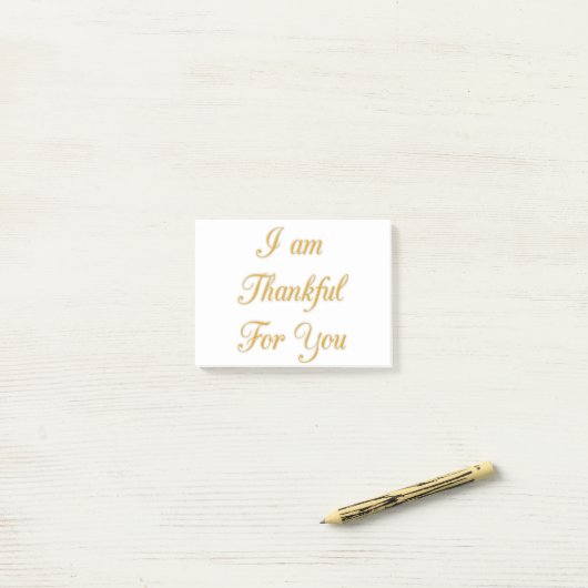 Dank u Tekst citaat Art Print Design Post-it® Notes (Op bureau)