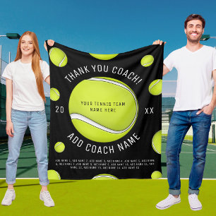 Dank u Tennis Coach voegt uw namen van de Spelers Fleece Deken