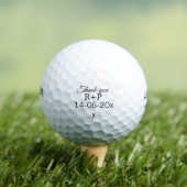 Dank u toevoegt de datum van de de brieftekst van  golfballen (Insitu Shirt)