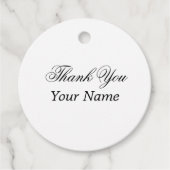 Dank u toevoegt Naam Aangepast bericht Creëer Bedankjes Labels (Voorkant)