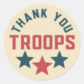 Dank u troepen envelop zegel Sticker (Voorkant)