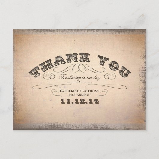 Dank u trouwbriefkaarten briefkaart