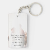 Dank u Trouwfoto Favor Gift Sleutelhanger (achterkant)