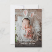 Dank u twee Fotoaankondiging Bedankkaart (Voorkant)