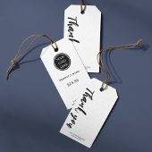 Dank u typografie l schone prijsvertoning cadeaulabel