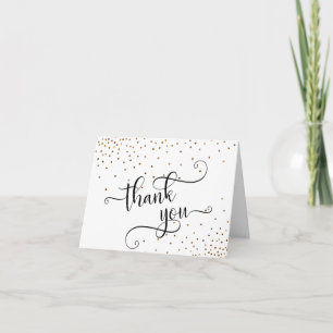 Dank U Typografie, Nepgoud Glitter Confetti Bedankkaart