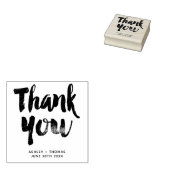 Dank u typografie rustieke chique eenvoudige bruil 	rubberstempel (Gestempeld)