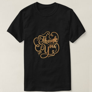 Dank u Typografie zwarte Mannen shirts