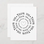 "Dank u uit de grond van mijn hart" Bedankkaart (Voorkant / Achterkant)