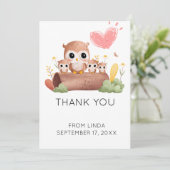 Dank u ultra geluidsfoto, grappig baby shower kaart (Staand voorkant)