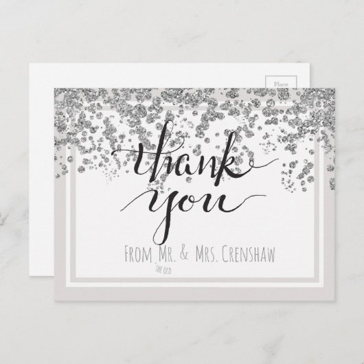 Dank u van de oude Mr en Mrs. Briefkaart (Voorkant / Achterkant)