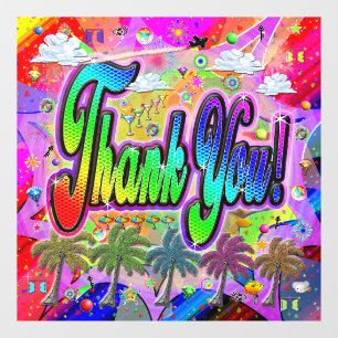 Dank u Venster Cling Vista Express Raamsticker