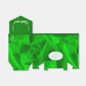 "Dank u" Verjaardag Groene Textured Fabric Look Bedankdoosjes (Uitgevouwen)