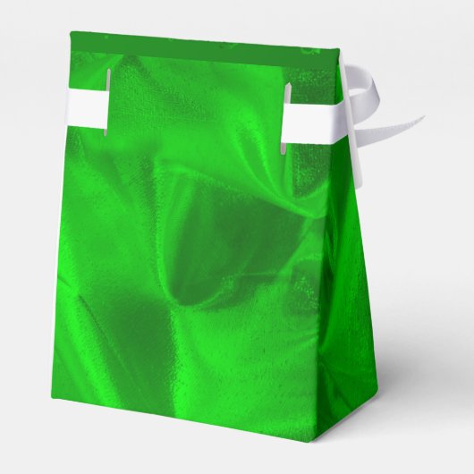 "Dank u" Verjaardag Groene Textured Fabric Look Bedankdoosjes (Achterkant)