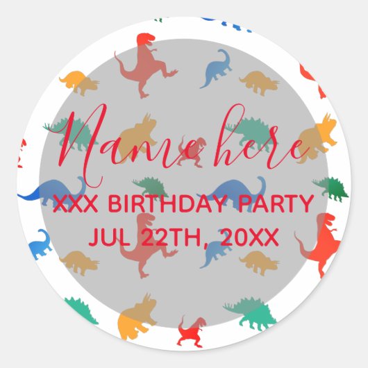 Dank u Verjaardag kinder Ronde Sticker (Voorkant)