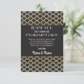 Dank u Verloving Wedding 1920s Bedankt van de Part Kaart (Staand voorkant)
