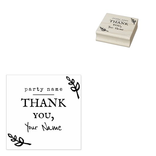 Dank u  verontruste handschrift rustiek 	rubberstempel (Gestempeld)