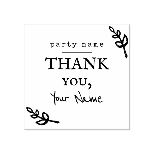 Dank u  verontruste handschrift rustiek 	rubberstempel (Afrduk)